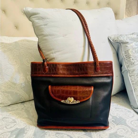 Brighton Black and Brown Tote Bag - Picture 13 of 16